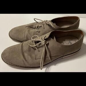 H&M Men’s Size 11.5 Tan Lace Up Oxford Suede Shoes